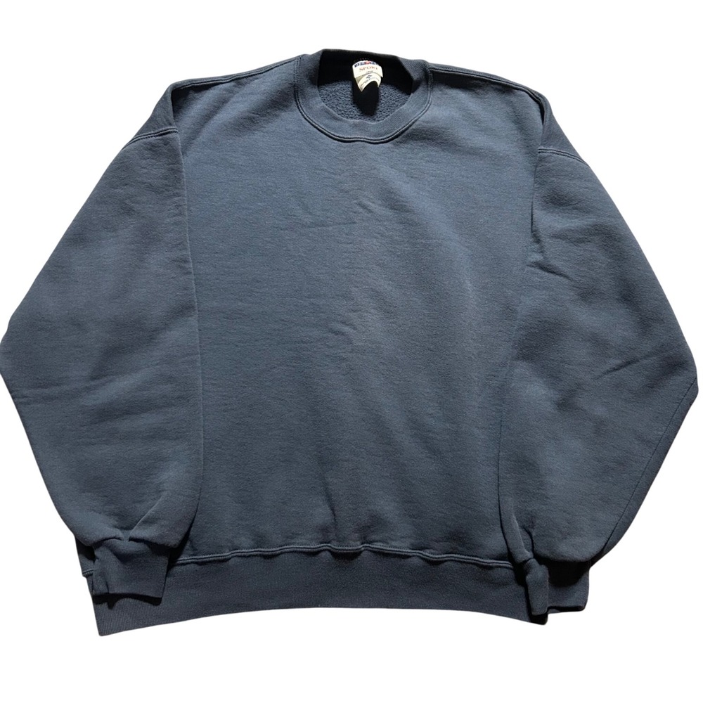 Jerzees Sport Sweatshirt Men XL Navy Blue Vintage Crewneck Pullover USA Made